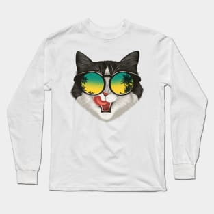 Summer Cat Long Sleeve T-Shirt